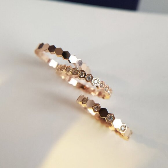 Lovers Exquisite Polygon Beehive Shiny Stone Cocktail Ring for Women, INDN8530 - Picture 2 of 3